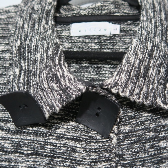 Heather Gray Knit Cardigan Button Up Cozy Cottagecore Anthropologie Willow Lg - Picture 7 of 10